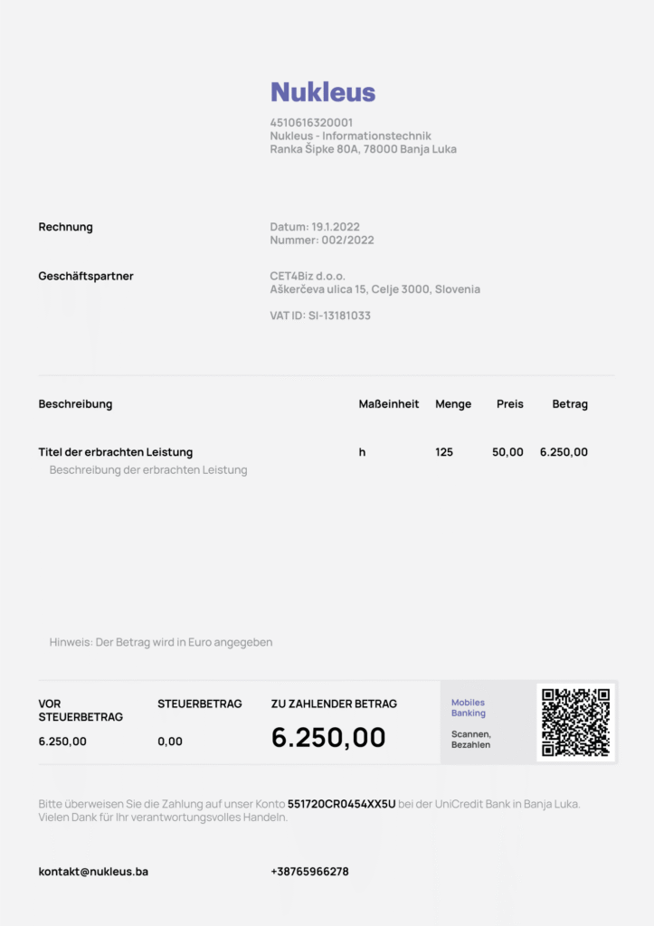 Nukleus Invoice Simplicity